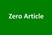 Pengertian, Macam Dan Contoh “Zero Article” Dalam Bahasa Inggris